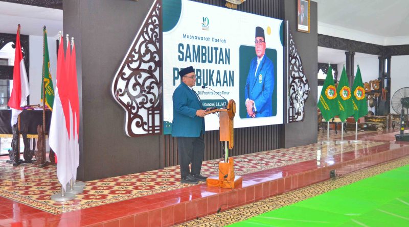 Sambutan ketua DPW LDII Jatim di MUSDA X DPD LDII Lumajang